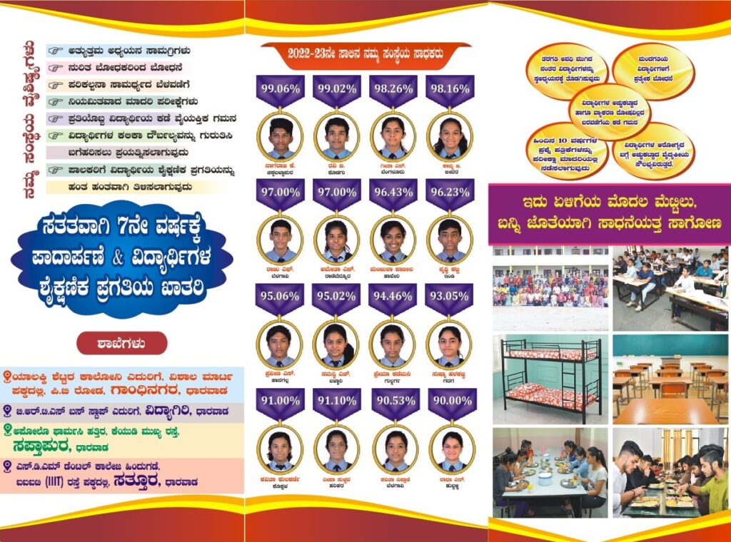 Dodamani Tuitions Kannada brochure for year 2024